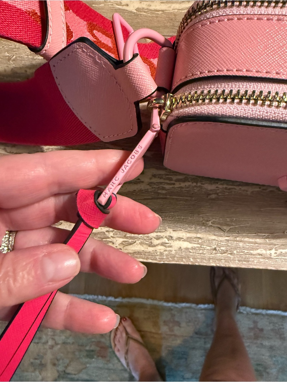 Marc Jacobs Pink The SnapShot Crossbody - Signature Double-J Logo - Picture 4 of 5
